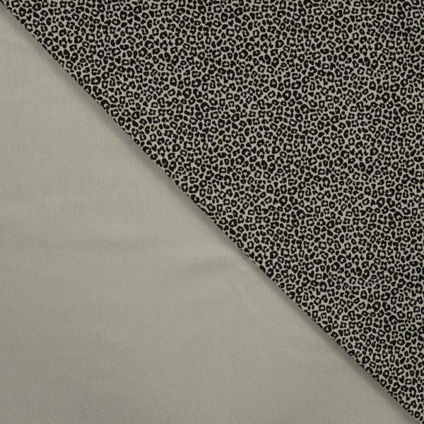 Baumwolljersey in Khaki mit Leopard, Stoff in ganzer Breite